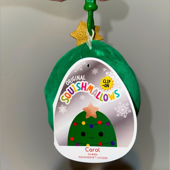 Squishmallows Carol the Christmas Tree 3.5" Squishmallow Clip Stuffed Plush - Picture 5 of 5